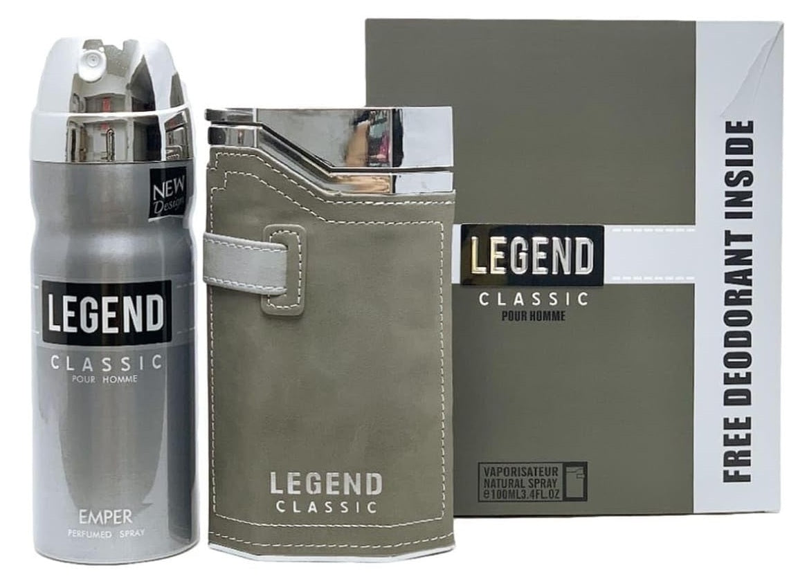 Legend Classic perfume 100 ML Eau de toilette for Men with 200 ML Spray