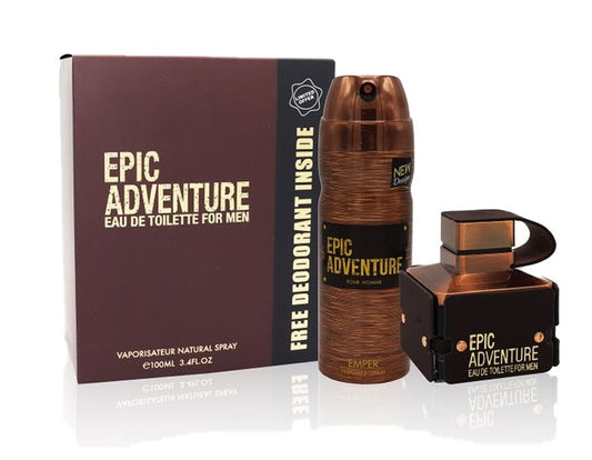 Epic Adventure perfume 100 ML Eau de toilette for Men with 200 ML Spray